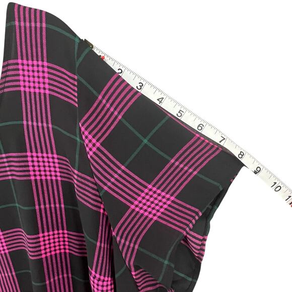 Torrid Shirt Womens 4XL Black Pink Plaid Short Sleeve Button Back Top Plus Size - Picture 11 of 15